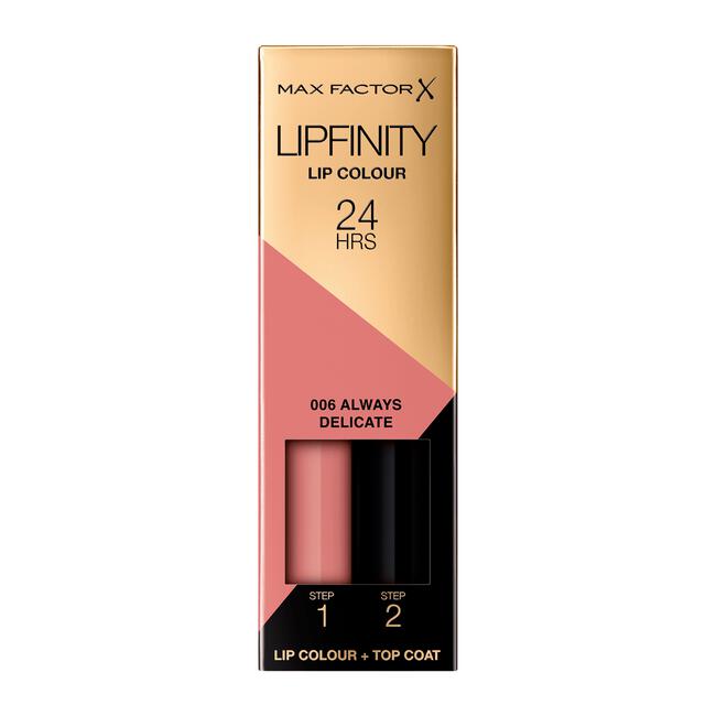 Max Factor Lipfinity Lip Colour Lipstick 006 Always Delicate