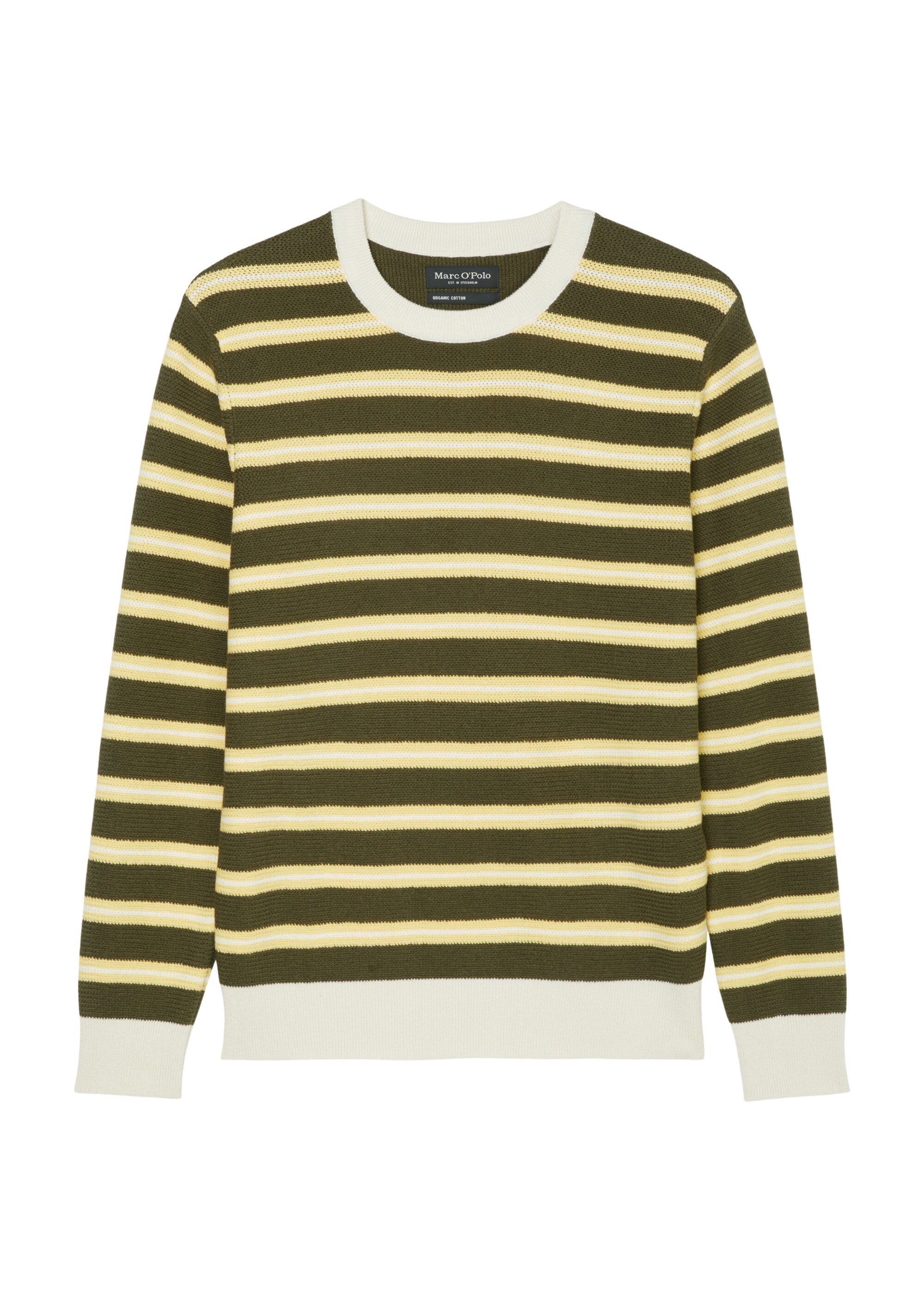 Pullover regular aus gestreifter Bio-Baumwolle