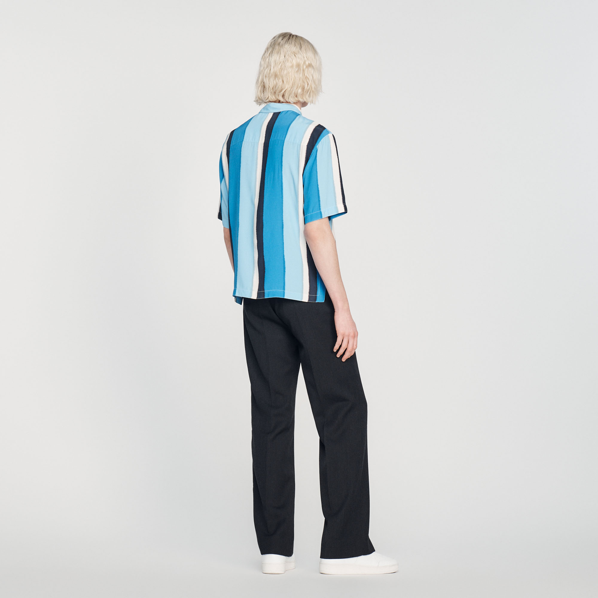 Chemise fluide rayee manches courtes