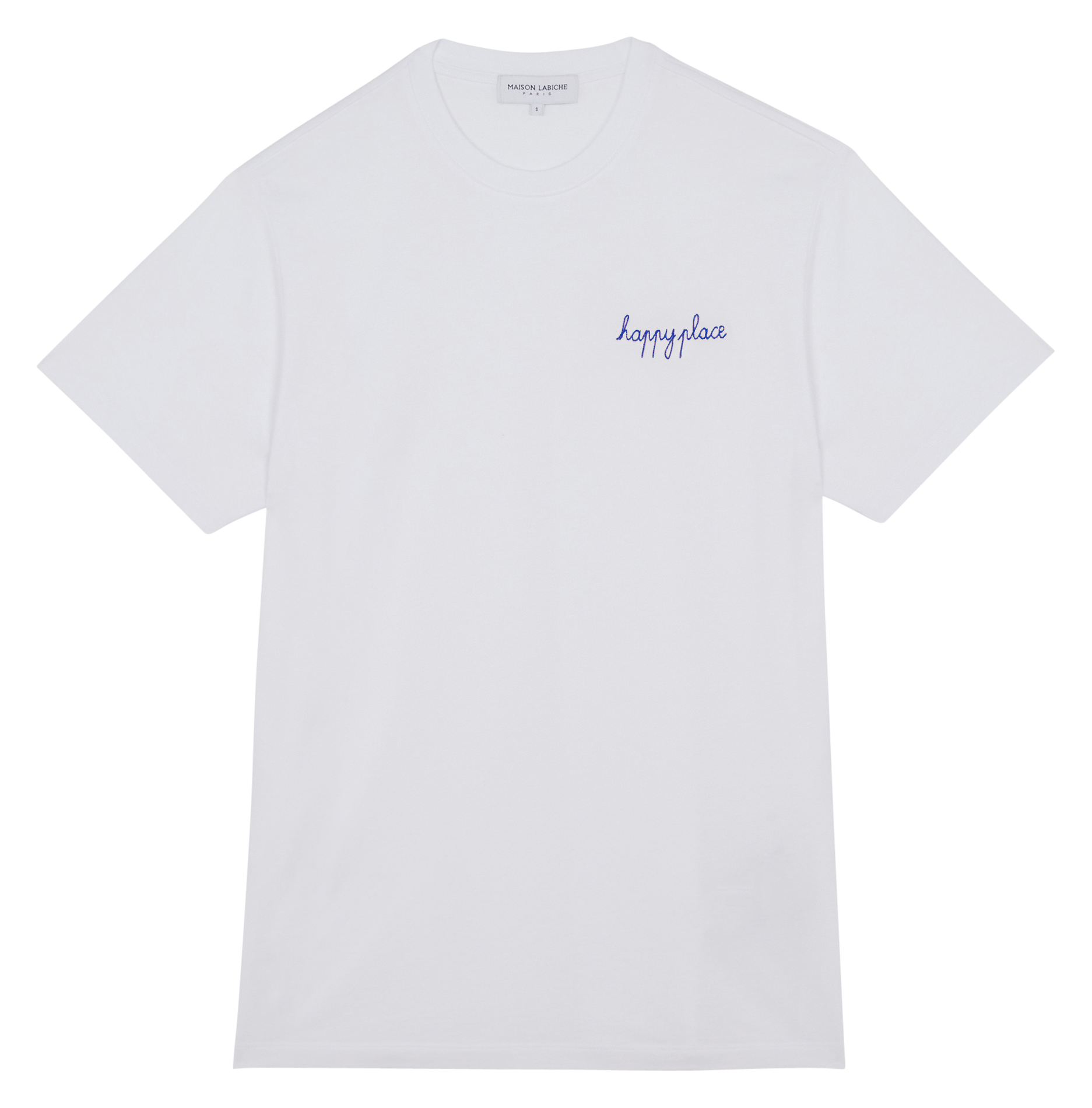 POPINCOURT HAPPY PLACE - Tee-shirt brodé en coton bio - 15 ANS - EDITION LIMITEE | Blanc