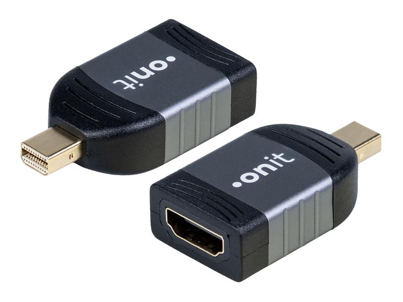 onit Adapter Mini-DisplayPort - HDMI, 1 Stück Videoadapter Mini-DP auf HDMI