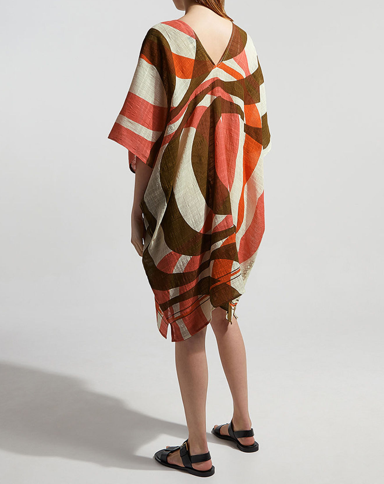 Mapoesie Robe 100% coton bio Elia Mirage orange/bleu