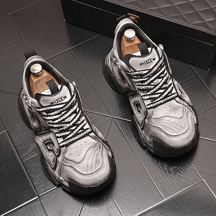 Mr Ozera - Platformsneakers met letters