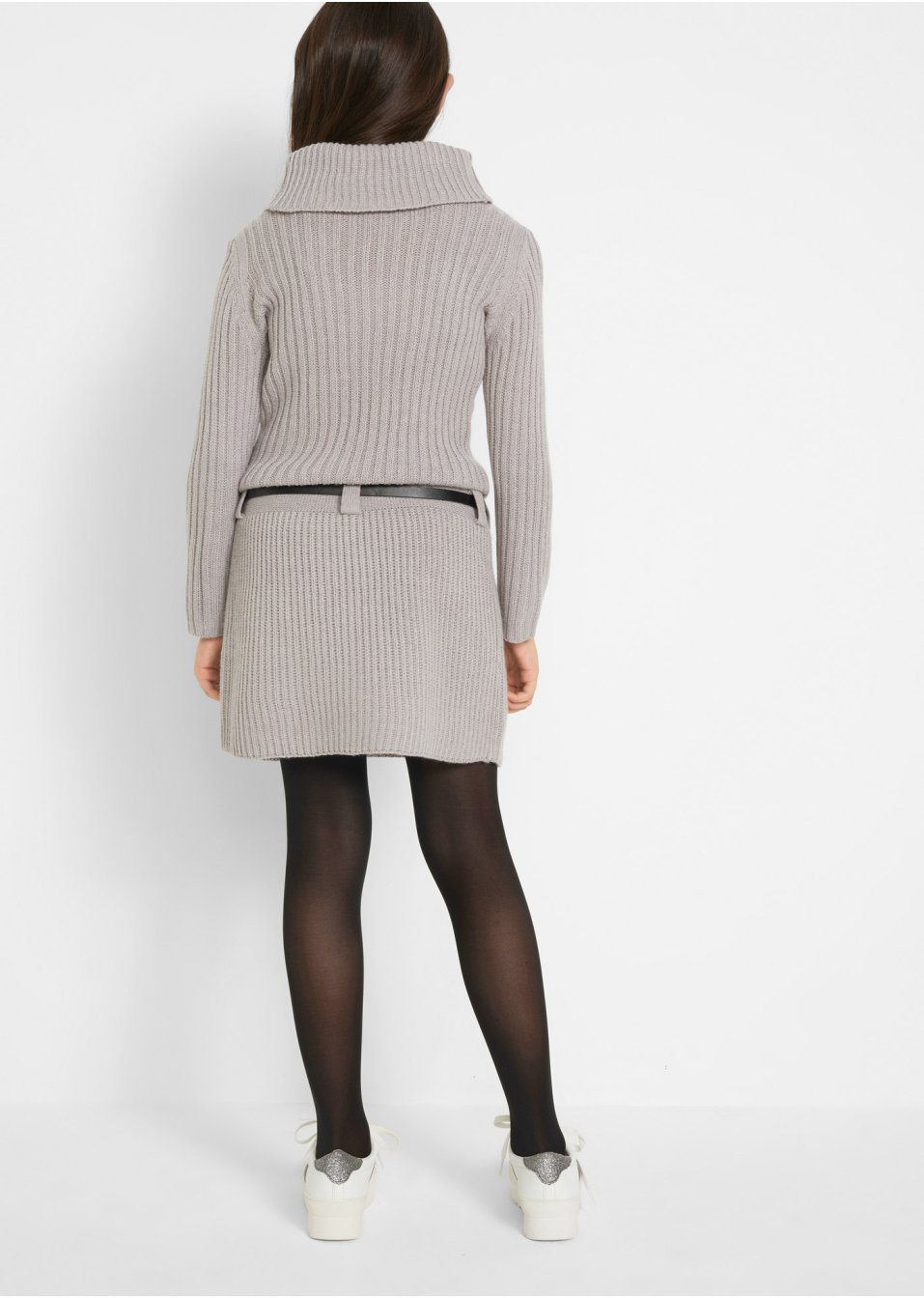 Robe en maille avec ceinture (Ens. 2 pces.)