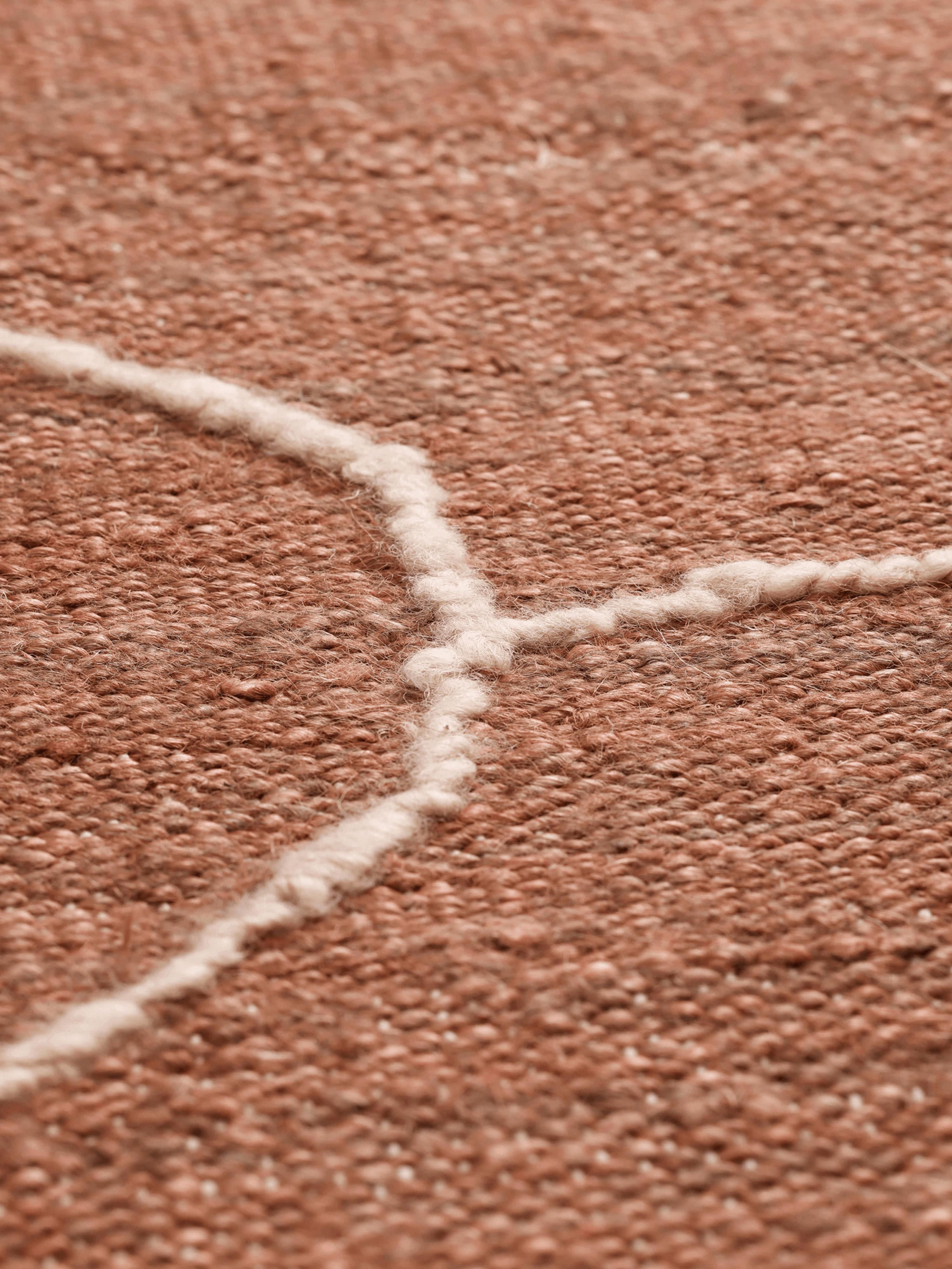 Handgeweven juten vloerkleed Gesso