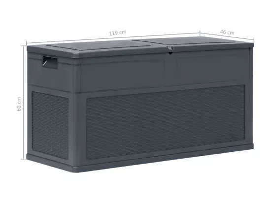 Boîte de rangement de jardin 320 L Anthracite