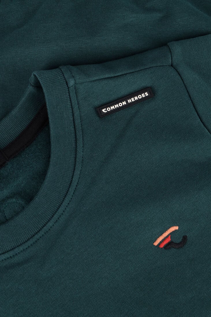 COMMON HEROES groene common heroes sweater 2232-8376