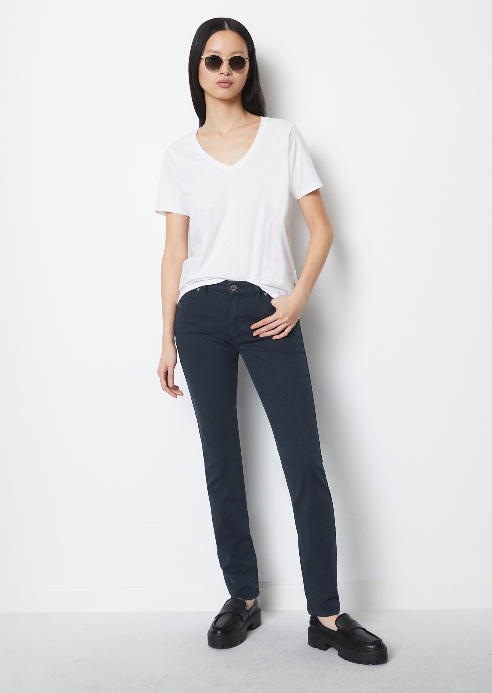 Hose Modell ALBY slimaus softem Stretch-Twill