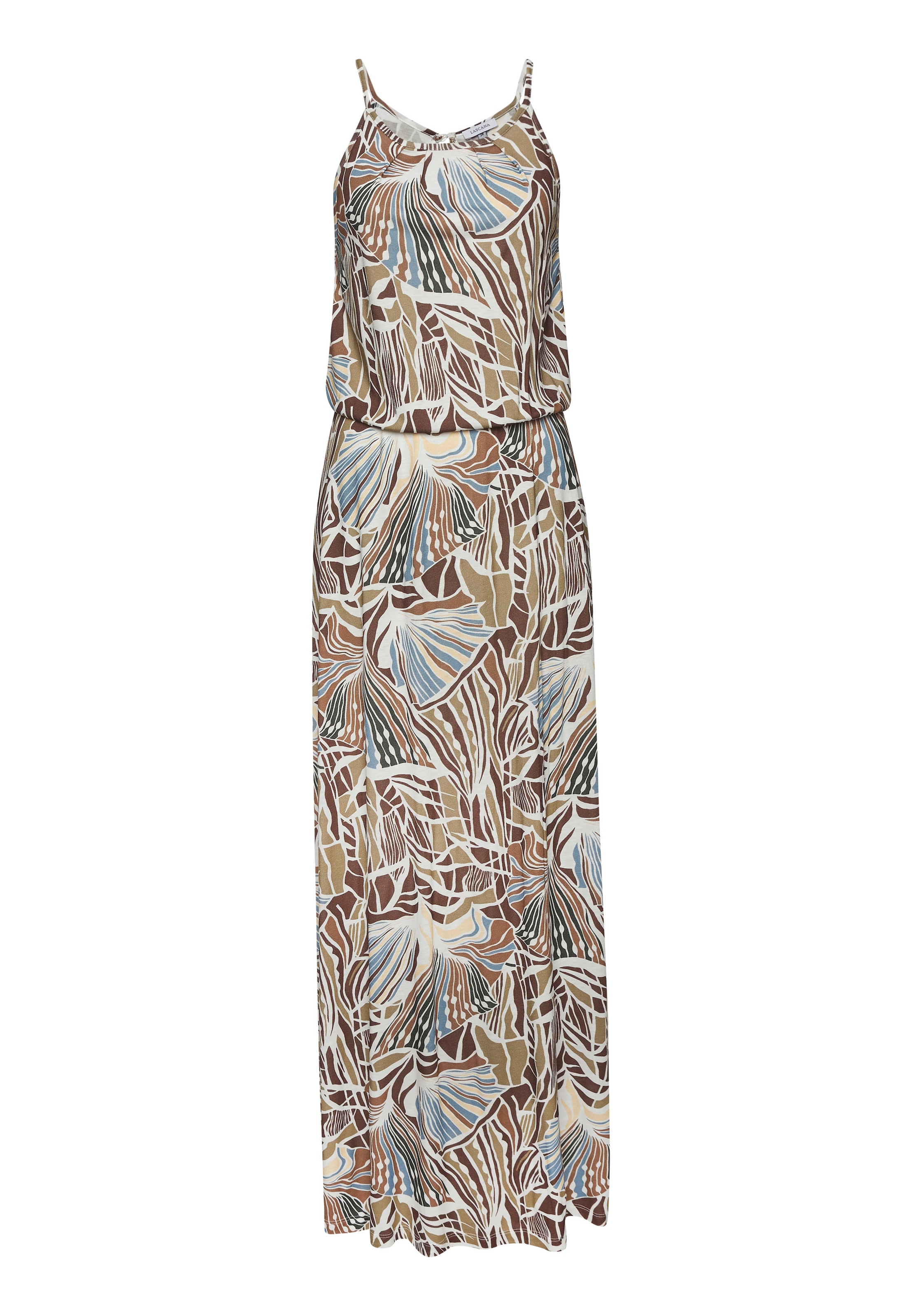 LASCANA Maxikleid , leichtes Sommerkleid mit Alloverprint, fliessendes Strandkleid