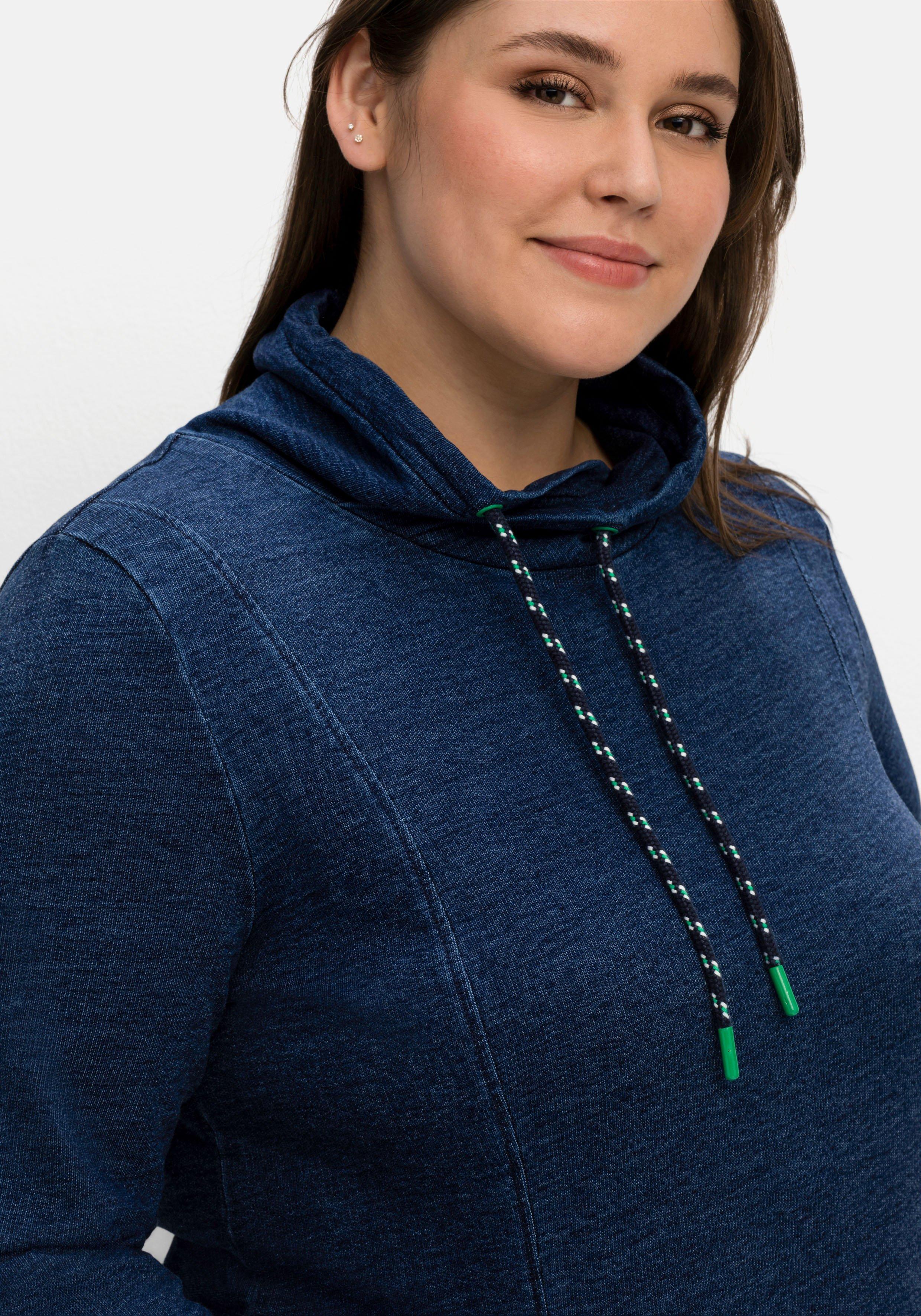 Kurzes Sweatkleid in Denim-Optik