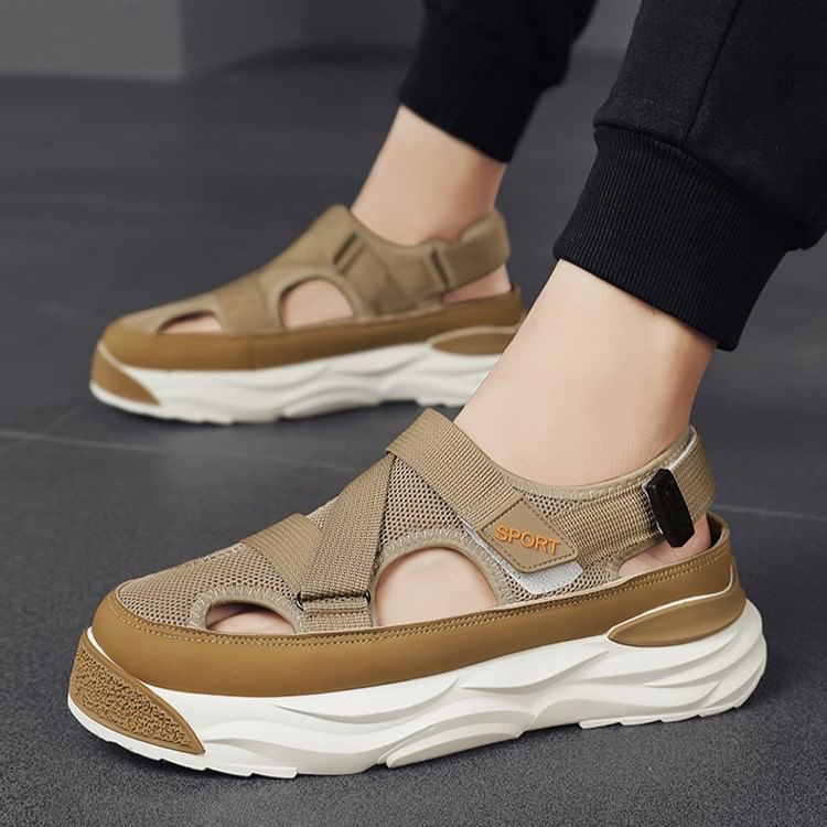 HANO - Platform-sandalen met zelfklevende Chinese karakters