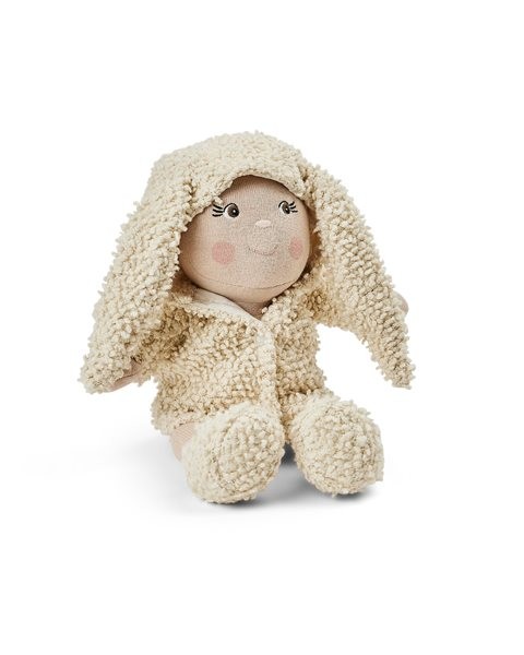 Smallstuff - Doll Clothing, Bouclé Shoes/Coat W. Rabbit Ears