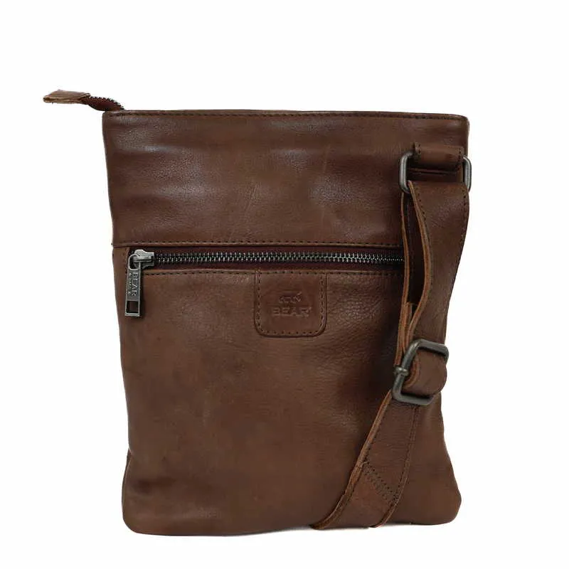 BEAR DESIGN Umhängetasche Braun Leder
