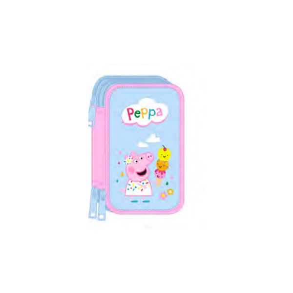 Safta Estojo Triplo Completo 37 Peças Ice Cream Peppa Pig