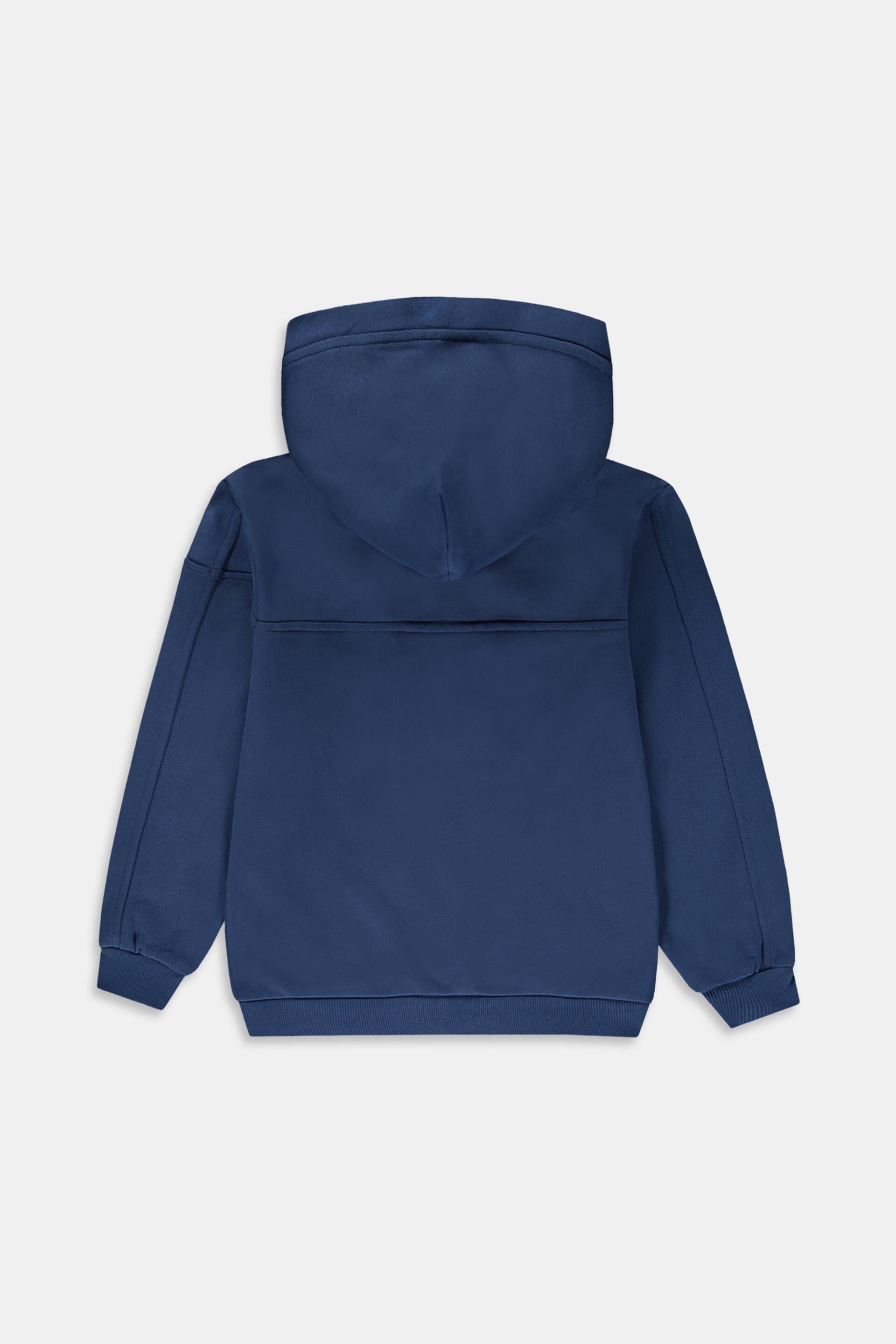 Sweat à capuche zippé animé d’un patch logo