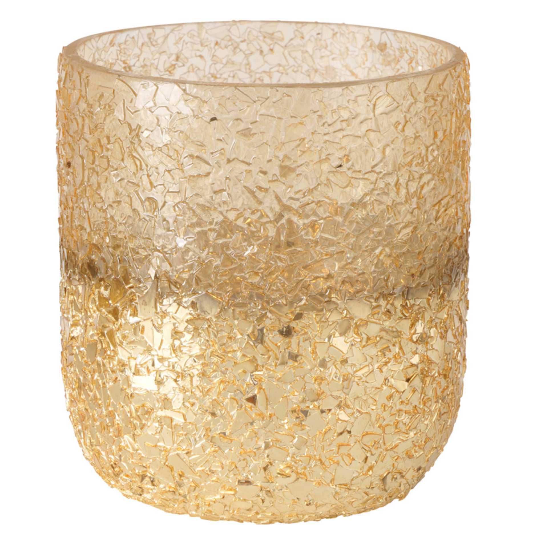 Windlicht - gold - sortiert - Glas