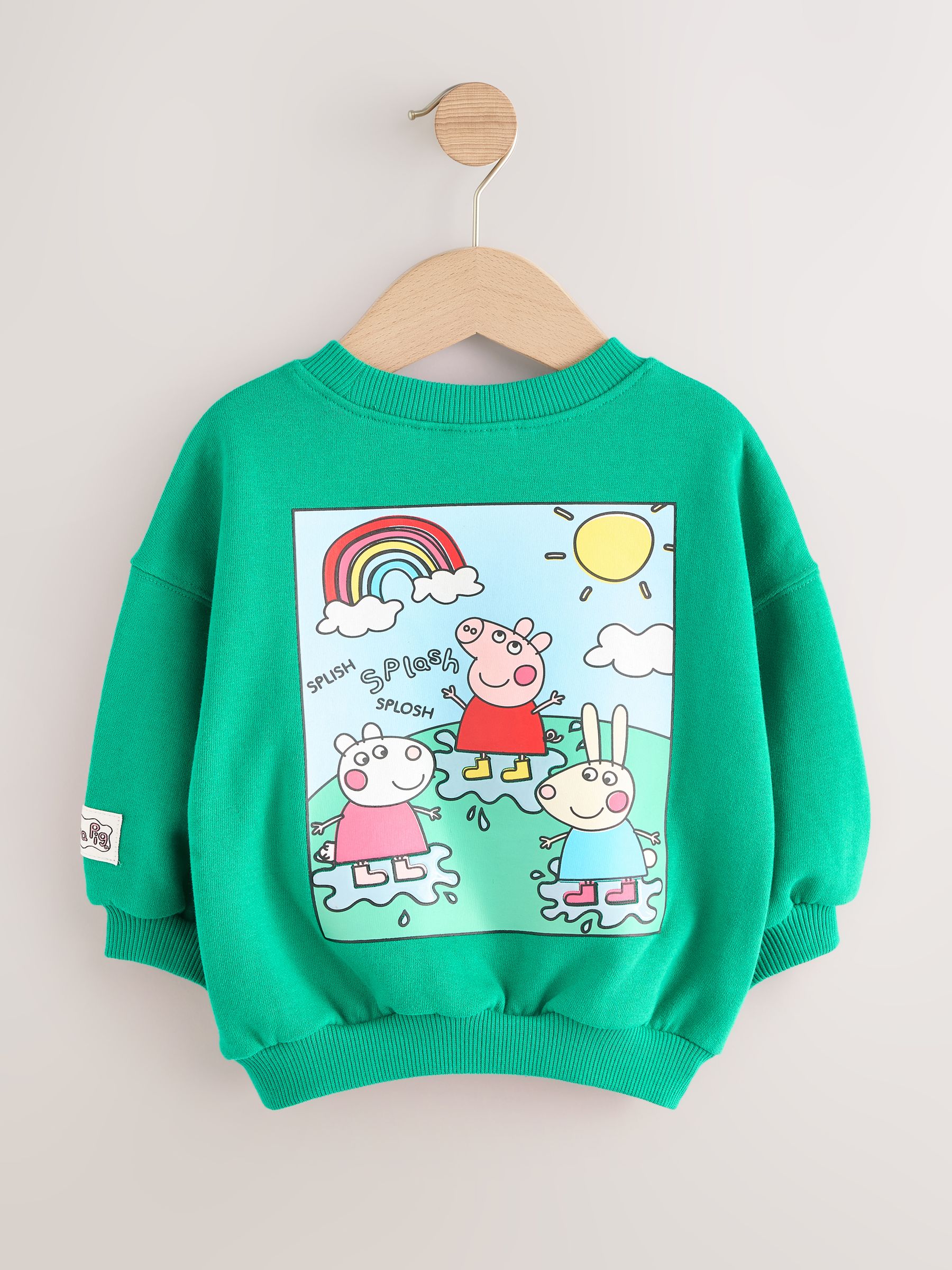 Groen - Peppa Pig sweatshirt met ronde hals (3mnd -7jr)