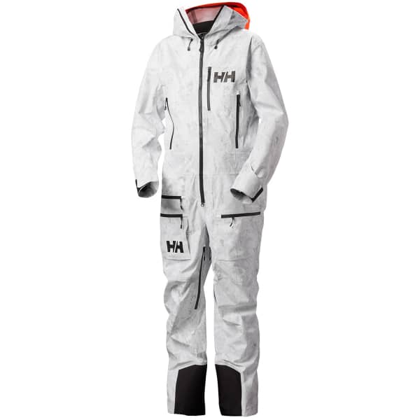 Combinaison de ski HELLY HANSEN CHUGACH INFINITY PRINTED SUIT GREY FOG SNOW