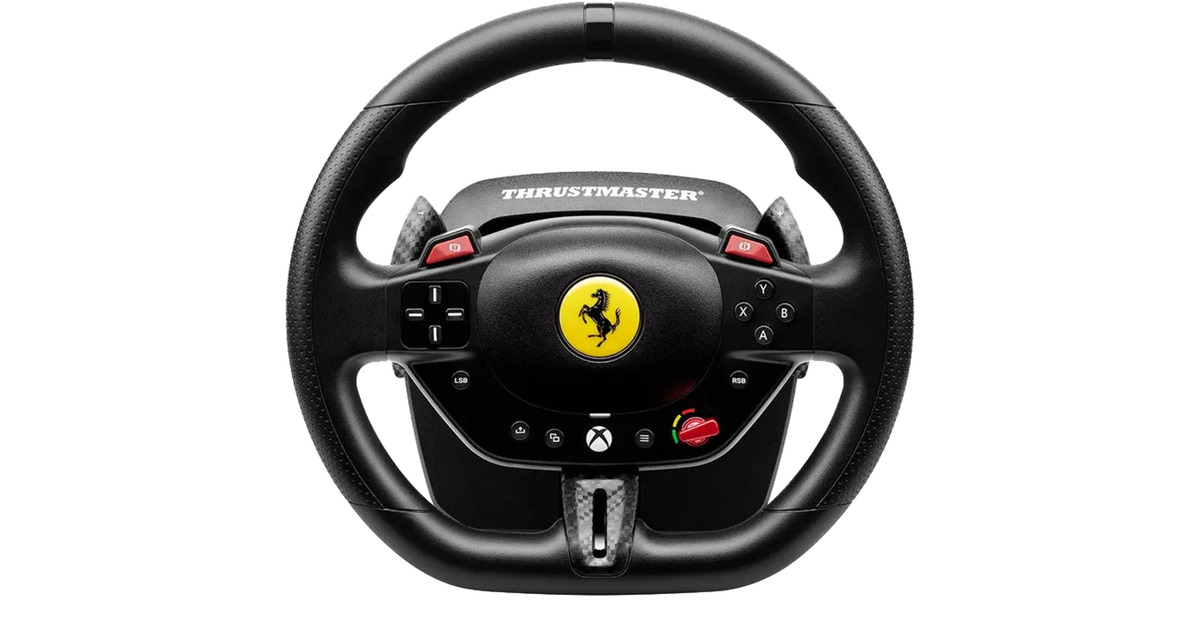 ThrustmasterT98-X Ferrari 296 GTS stuur  (Zwart, Voor Xbox en pc)