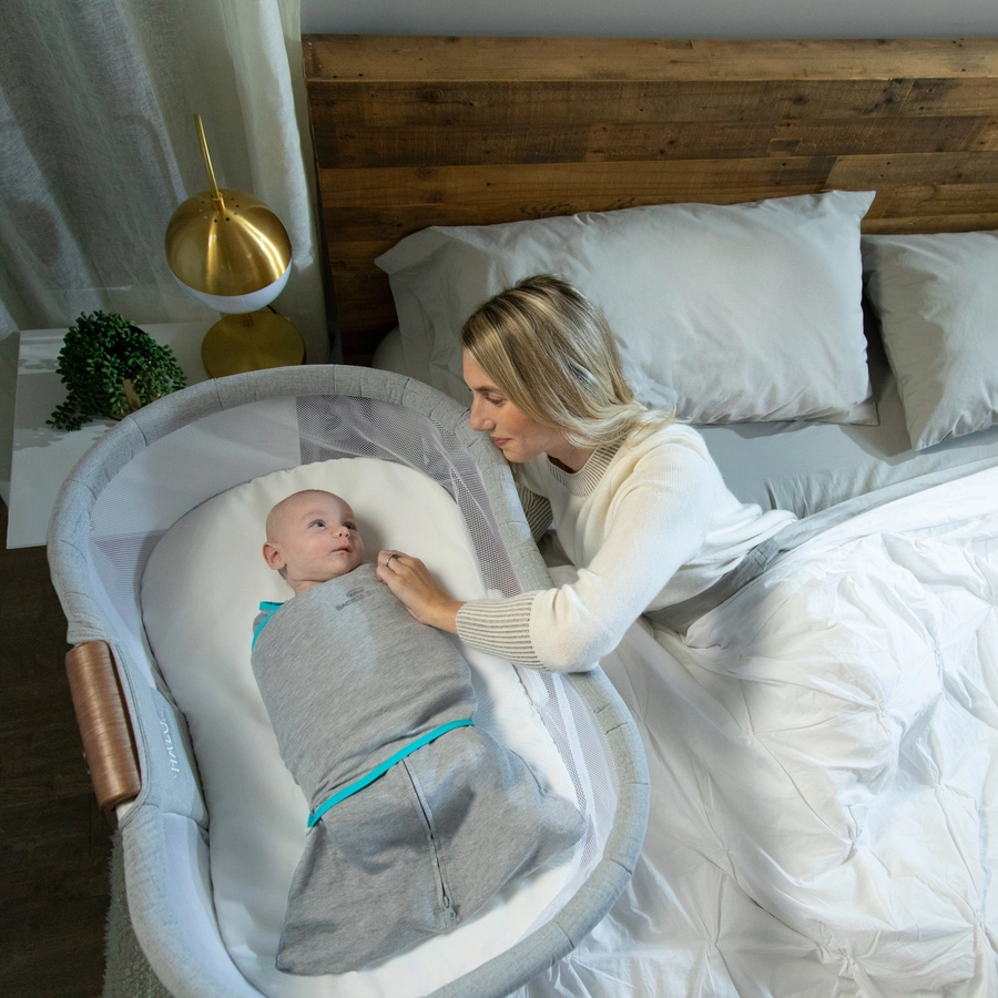 HALO® SleepSack® Ideal Temp Wickelschlafsack Heather GrayAqua
