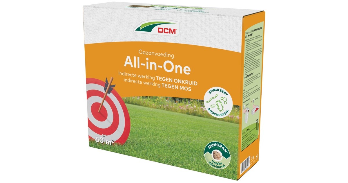 DCMGazonvoeding All-In-One 3 kg meststof  (Tot 60 m²)