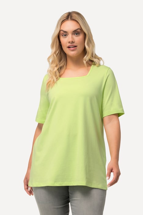 T-Shirt, A-Linie, Carree-Ausschnitt, Halbarm