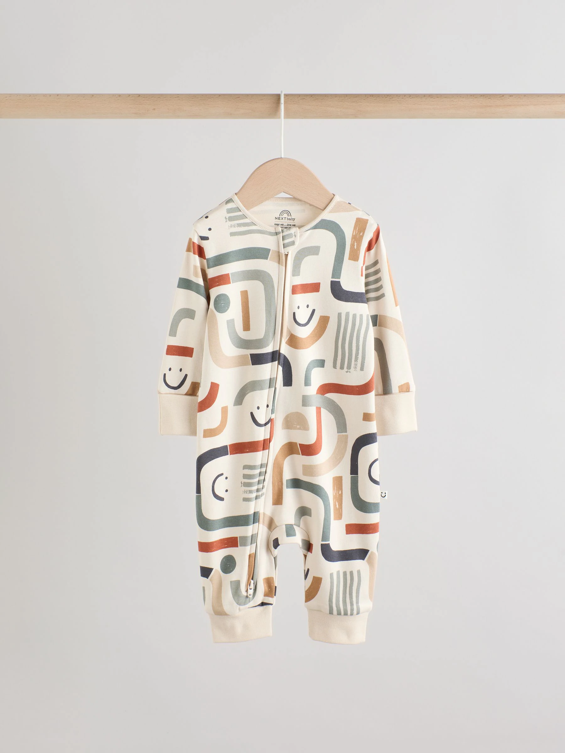 Olijfgroen - Set van 3 babypyjama's (0-3jr)