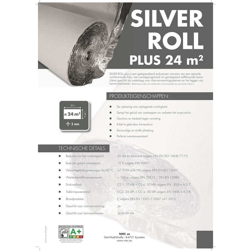 NMC Noma®parket Silverroll plus pro  1.2x20m 3mm