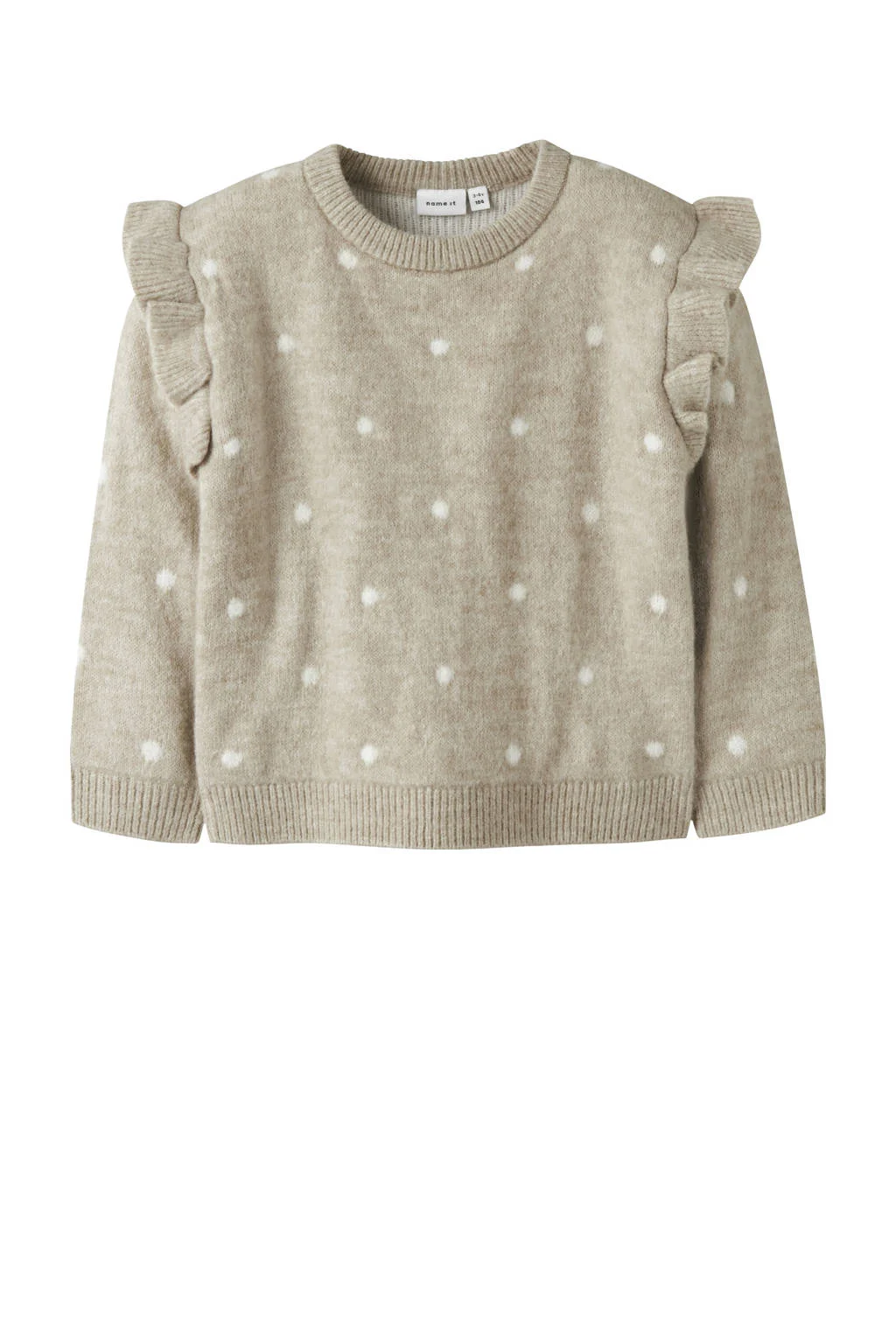 NAME IT MINI trui beige fijn gebreid