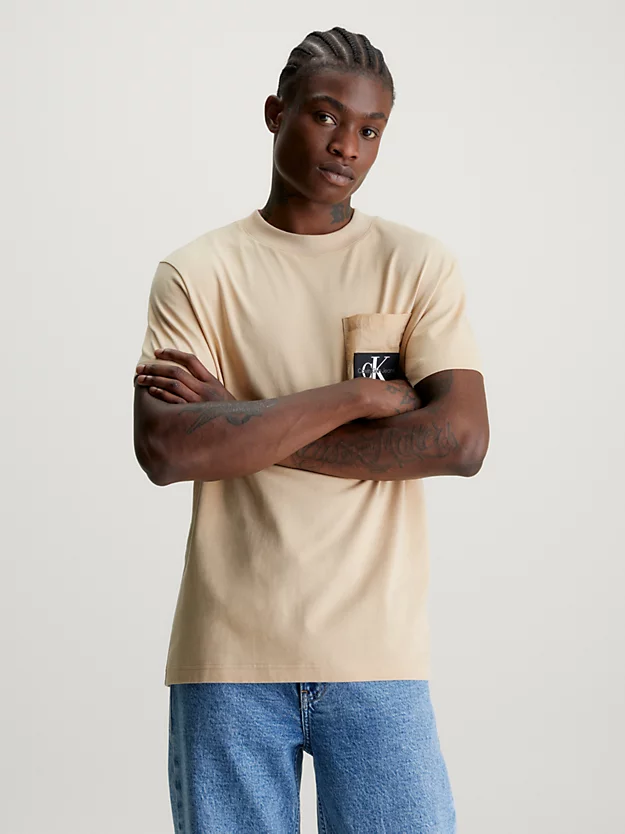 Camiseta de modelagem relaxada em tecido misto