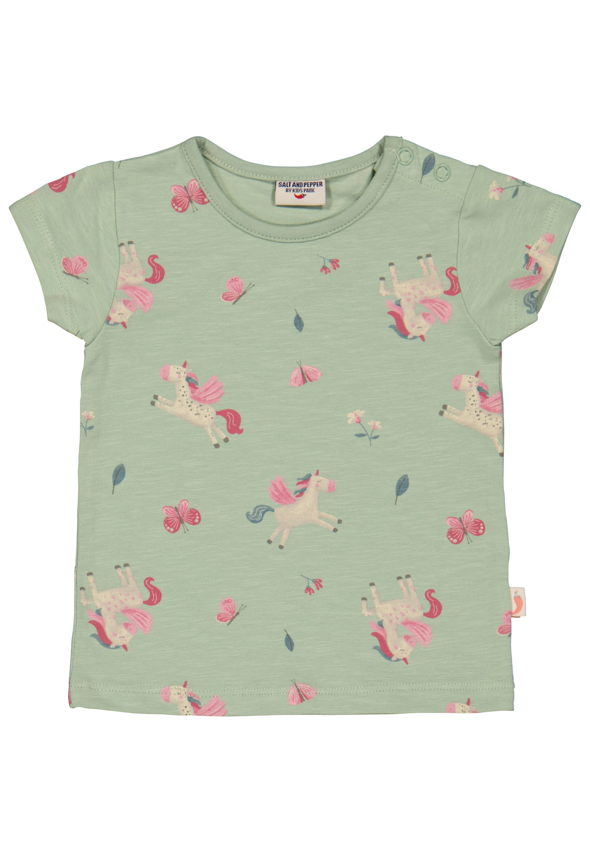 T-Shirt UNICORNS in grey mint