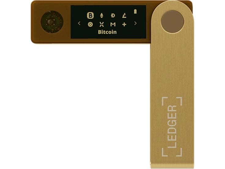 Ledger Nano X Gold Crypto-Hardware-Wallet mit Bluetooth zum Kaufen, Verwalten und Vermehren digitaler Vermögenswerte