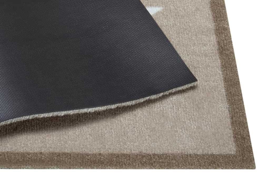 Waschbare Fußmatte STARS 70x50cm beige creme Fußabtreter mit Stern-Motiv