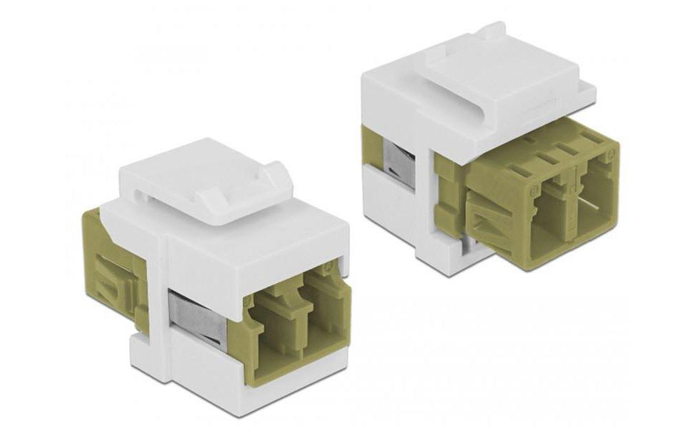 Keystone-Modul LWL Multimode Duplex LC-LC, OM2Keystone Modul LC Duplex Buchse > Buchse Multimode