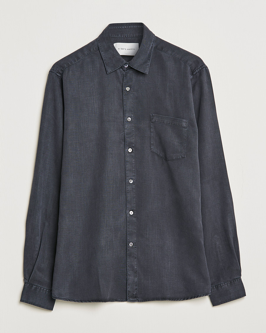 A Day's March Daintree Lyocell Shirt Off Black