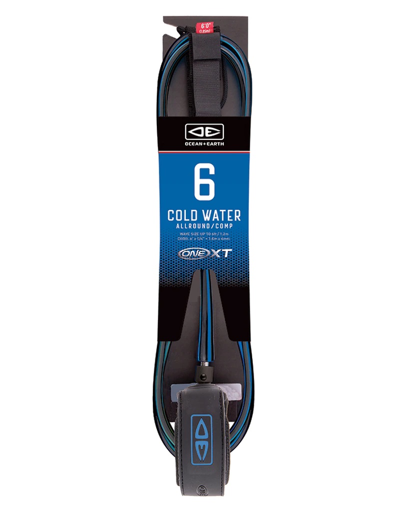 Ocean and earth Leash - Allround Comp - 6'0 - One XT - Cold Water Black / Blue