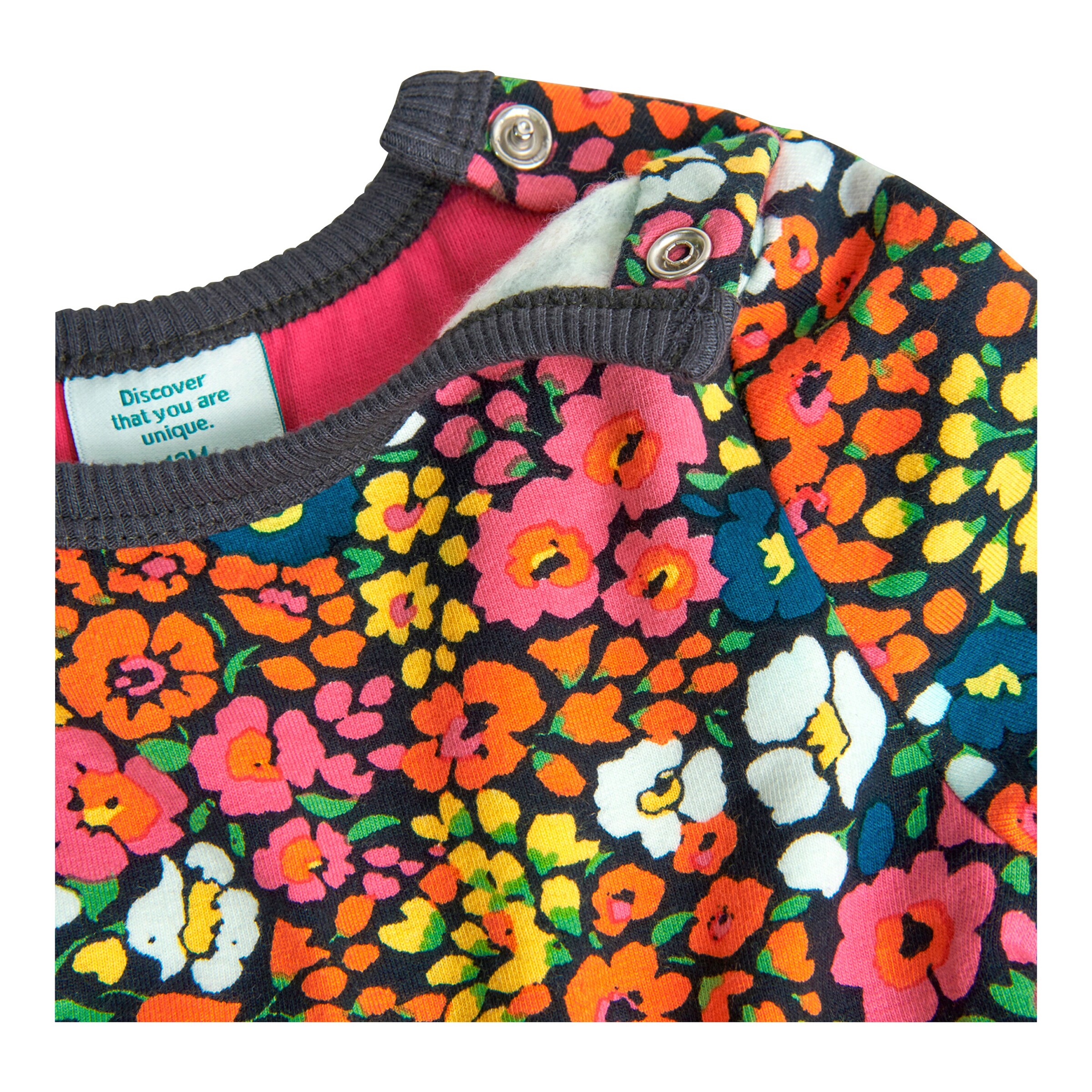 BOBOLI Sweatkleid langarm Blumen bunt