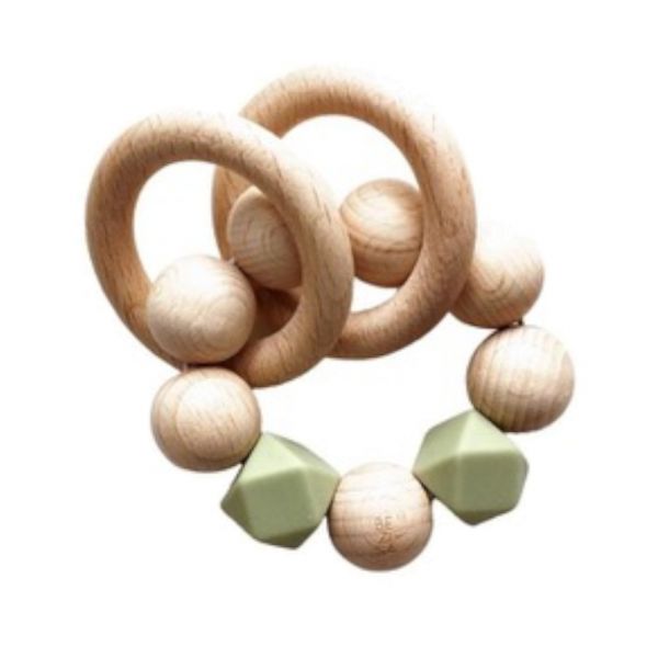 BEZISA Wooden Basics Rammelaar Pistache