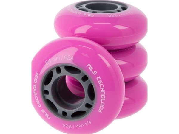 NILS Extreme PU 64x24 82A ROSA HJUL (4 stk) NILS EXTREME