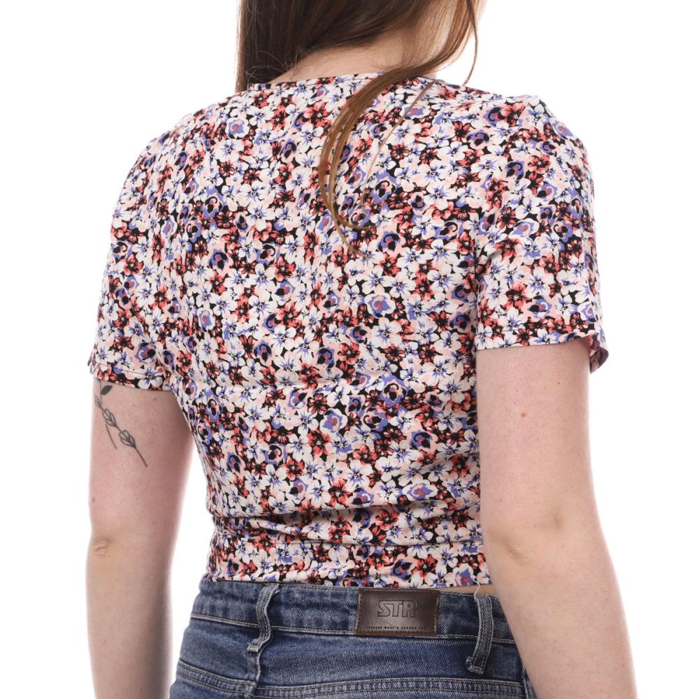 Vero Moda Blouse Noir/Violet à fleurs Femme Vero Moda Easy