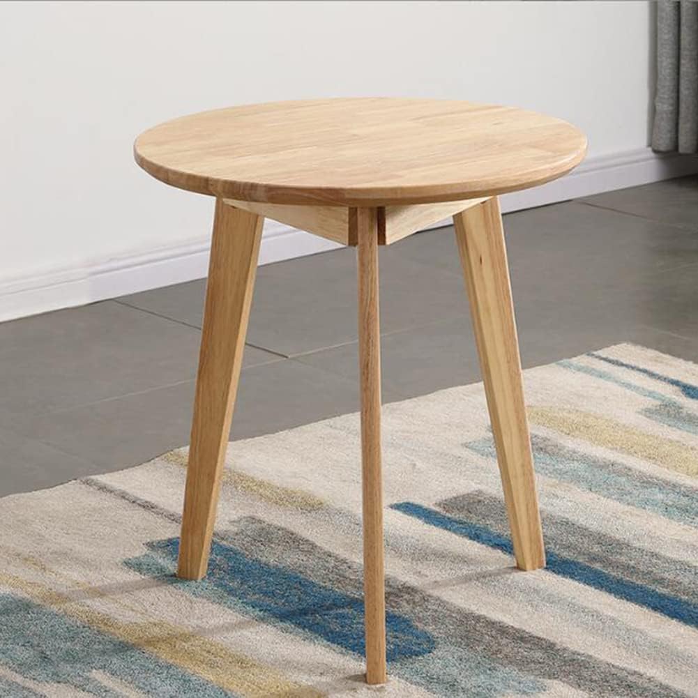 Eiche Massiv Klein Runder Esstisch Küchen- Und Esszimmertische Aus Massivholz Skandinavisch Möbel Mitte des Jahrhunderts Moderner Tisch(Size:Diameter (60cm))