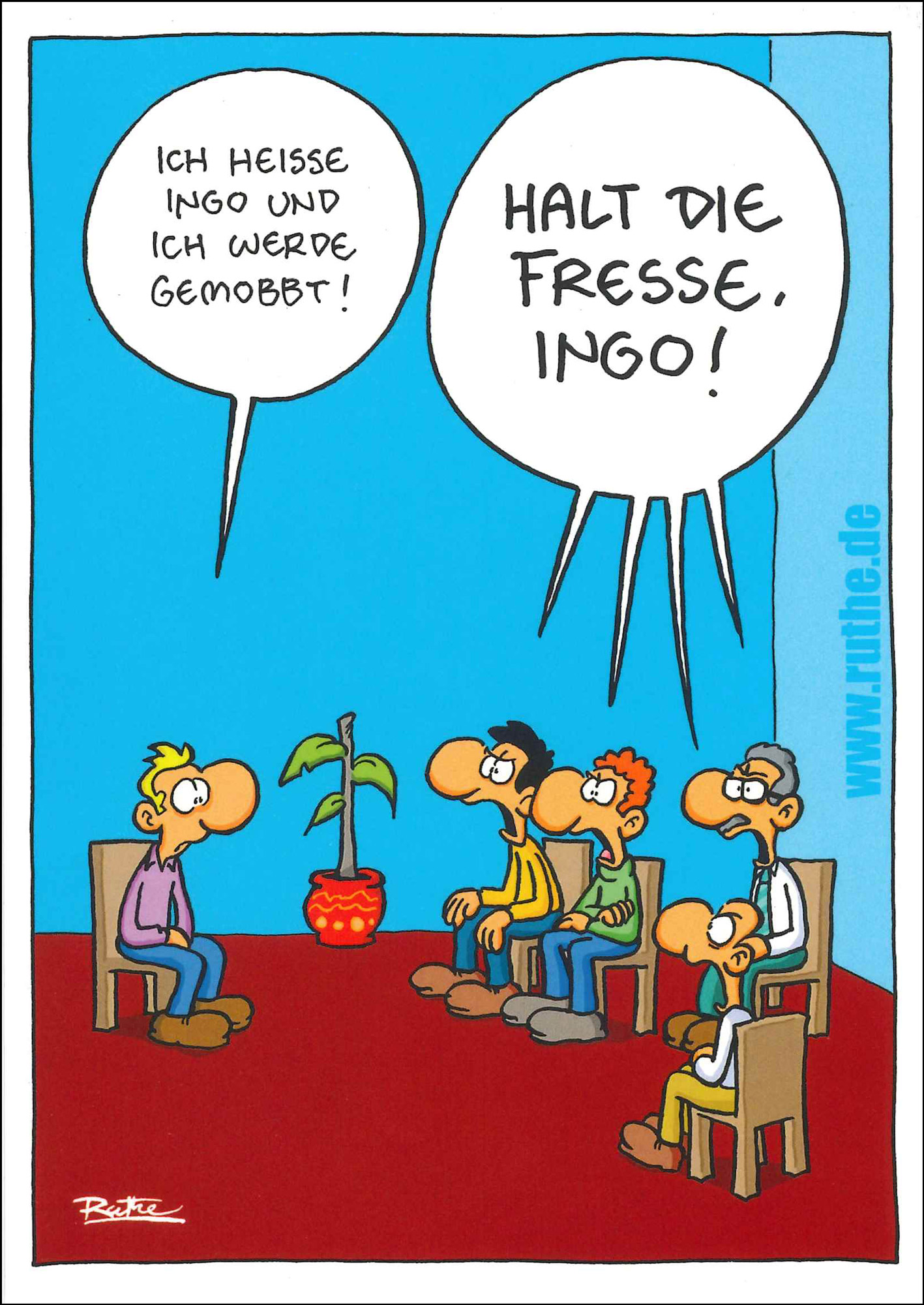 Postkarte 'Halt die Fresse Ingo' günstig bestellen