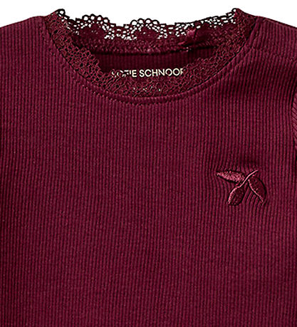 Sofie Schnoor Body L/æ - Rib - Dictesb - Burgundy