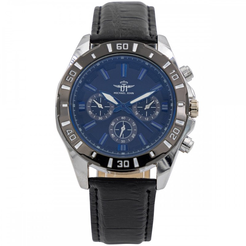 Montre Homme M. JOHN bracelet Cuir Noir
