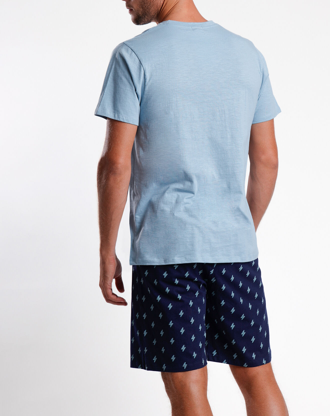 Mr Wonderful Pyjama T-Shirt & Short Quentin bleu