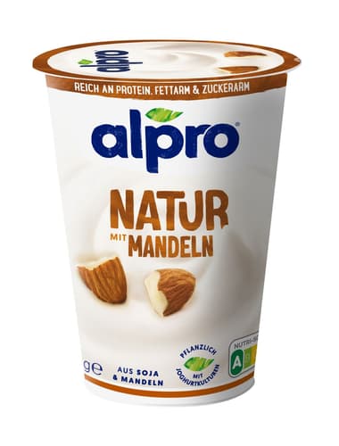 Alpro Soja-Joghurtalternativen Natur mit Mandeln