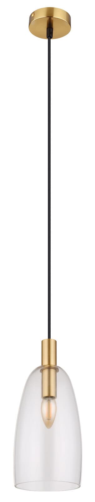 GLOBO Retrofit Pendelleuchte Garri 14x120 cm messingfarbig