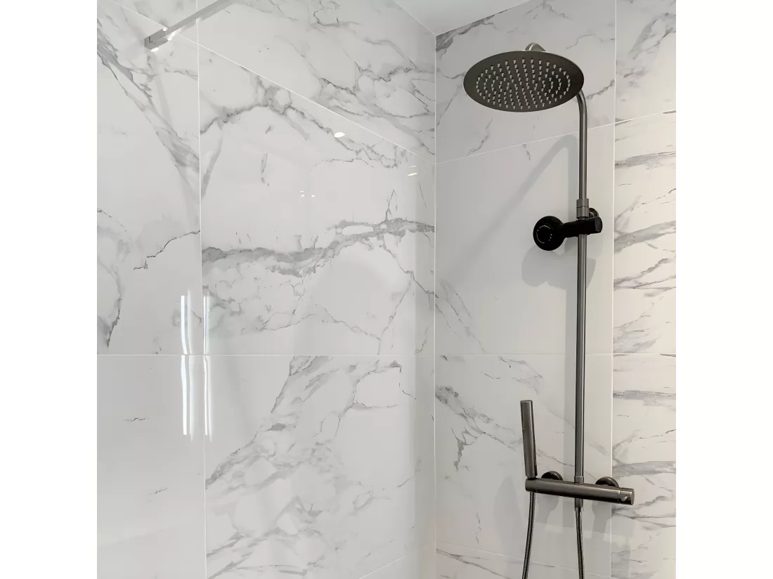 Luisa colonne de douche mécanique gris gun métal - Essebagno
