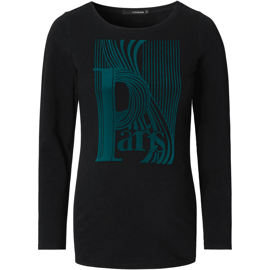SUPERMOM Langarmshirt Delphi Black