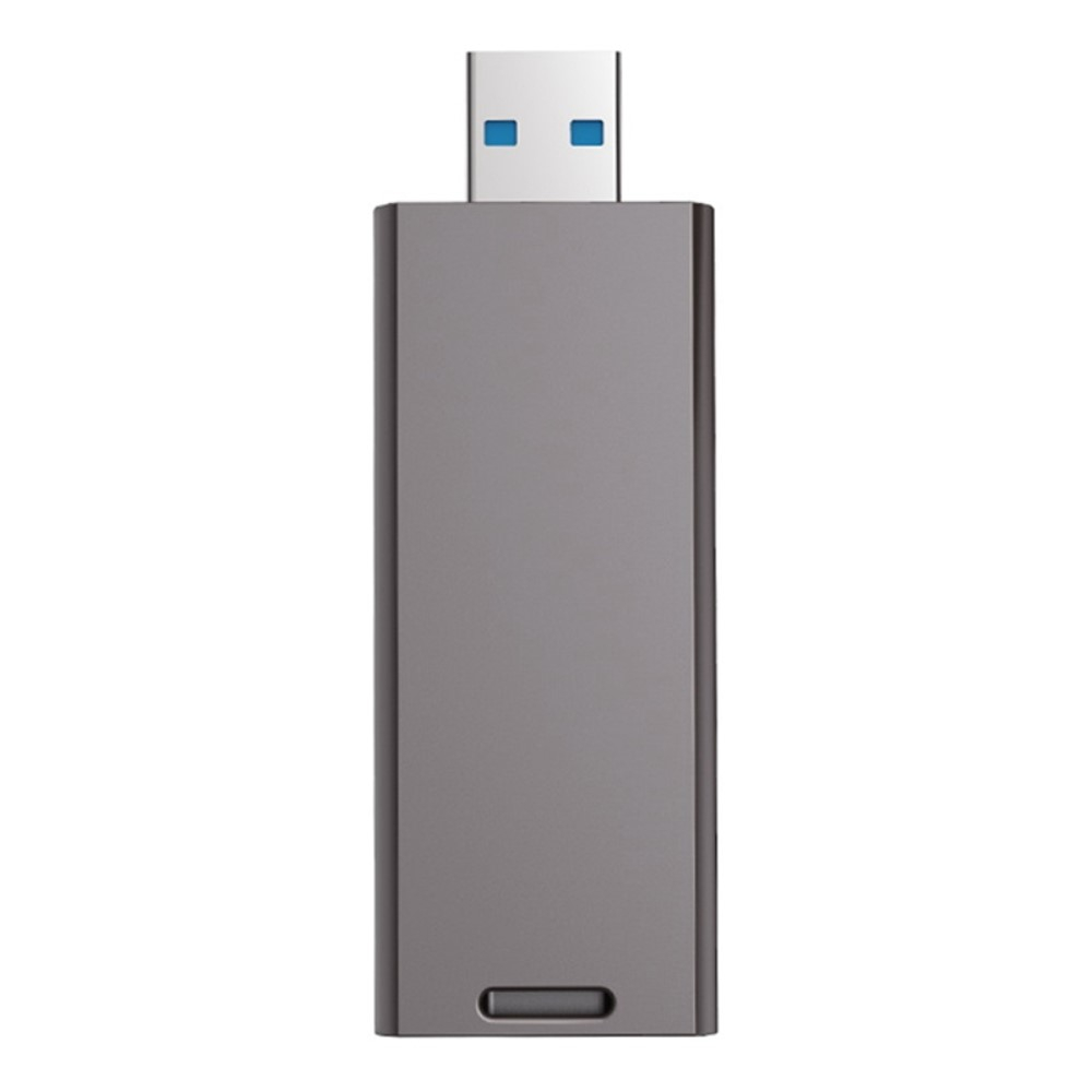 (64GB) USB 3.0 Aluminium Speicher Stick Flash Drive mit Passwort Pin Verschlüsselung (AES-256-bit Verschlüsselung) - Grau